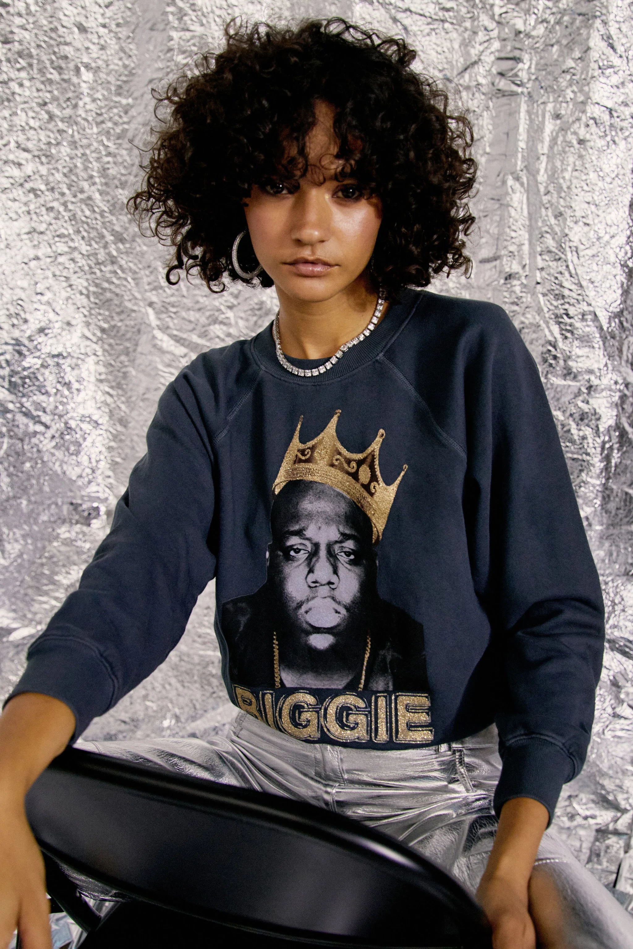 Biggie Gold Crown Sweater