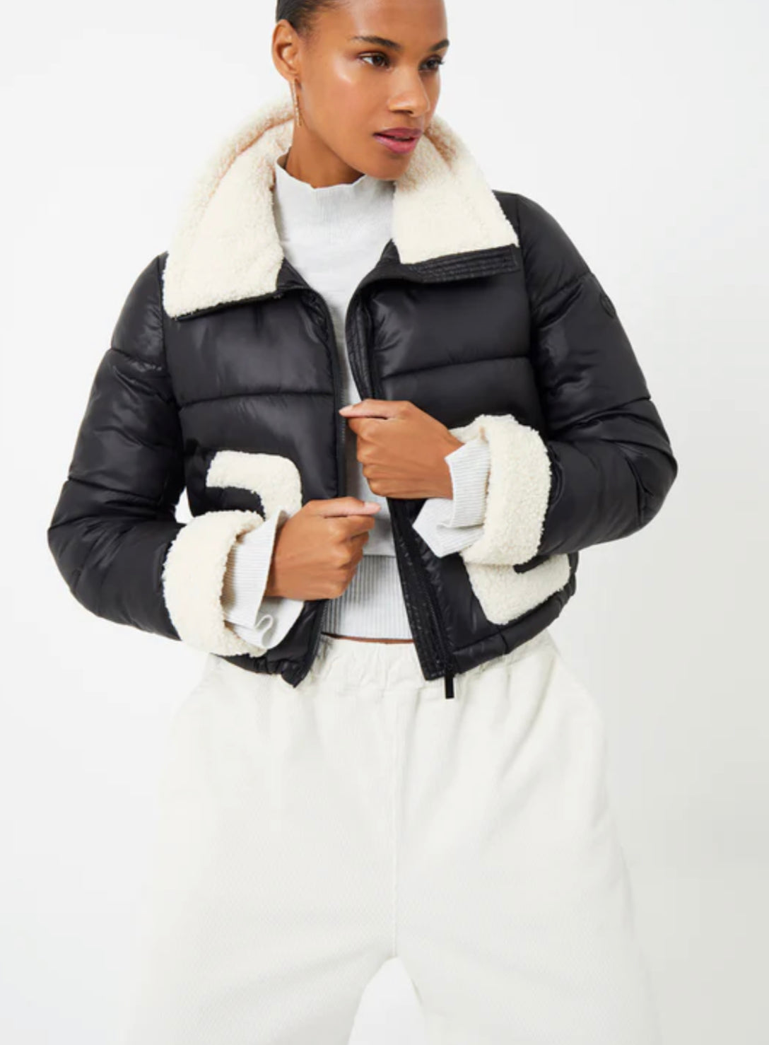 Puffer Coat With Contrast