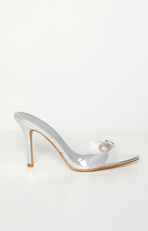 Billini Leilah Heel - Clear Silver 9